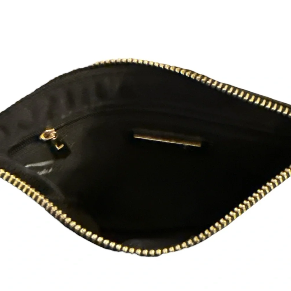 MMS Lipstick Heels Late Nights Black Wristlet Clutch Makeup Bag White Pink Red
